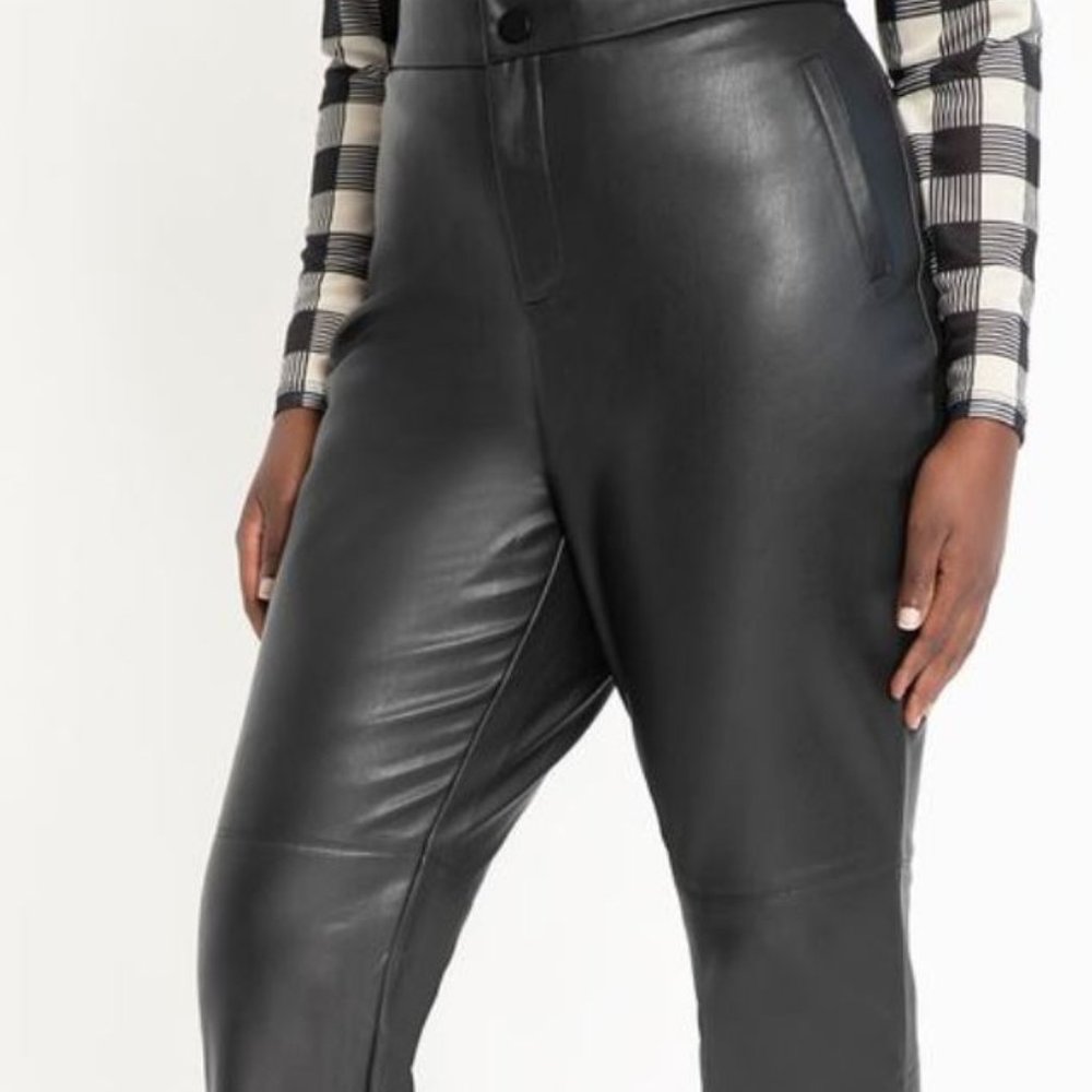 Plus Black Vegan Leather Pants size 3X or 26